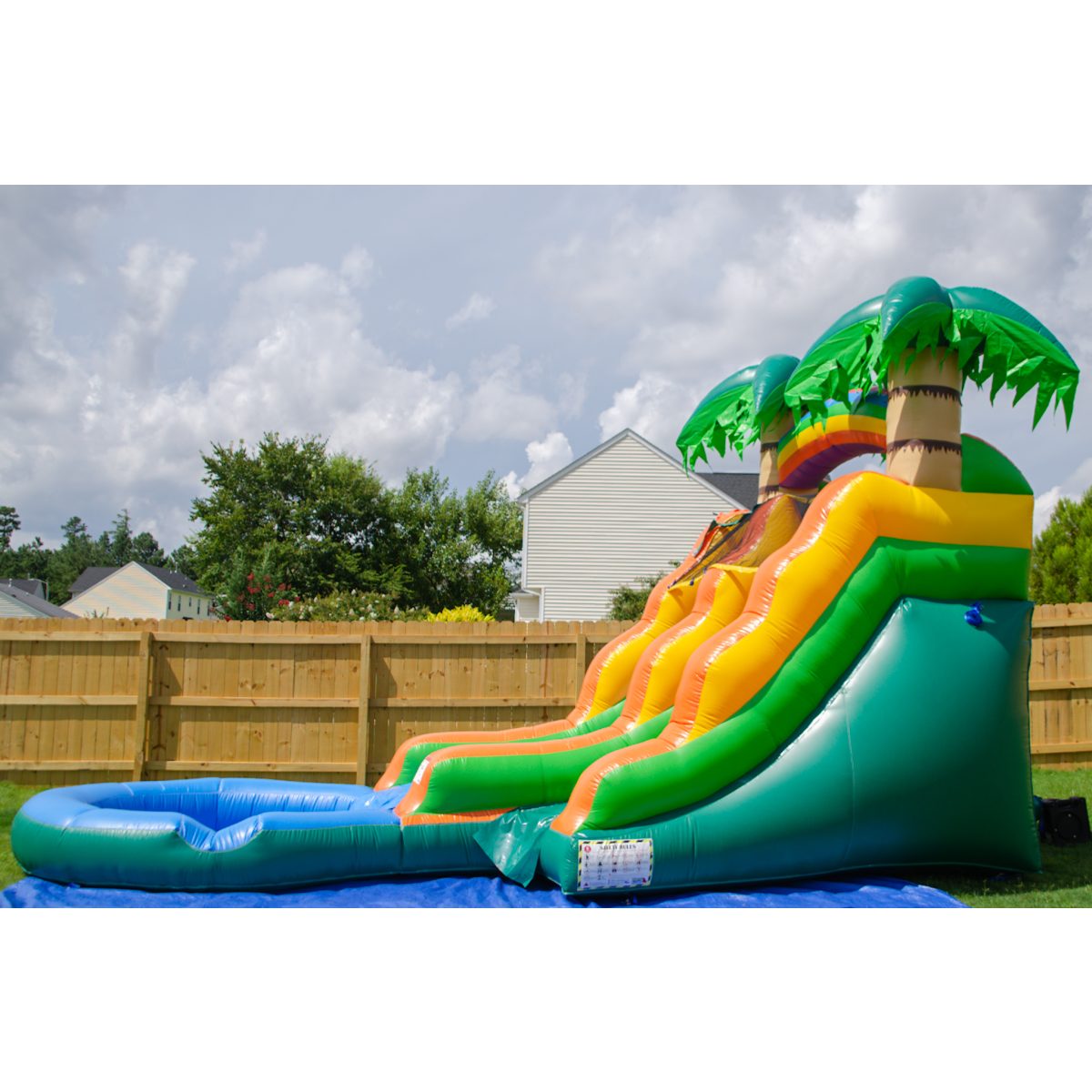 Tropical Inflatable Wet/Dry Slide 2
